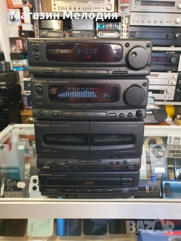 Аудиосистема Panasonic SA-CH350 В отлично техническо и визуално състояние. Лека забележка на касетит