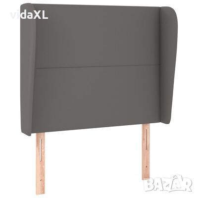 vidaXL Горна табла с уши, сива, 103x23x118/128 см, плат(SKU:3117764, снимка 1 - Спални и легла - 45251618
