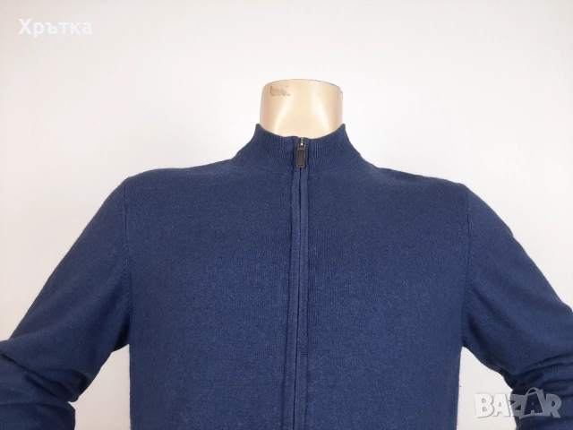 A.W.Dunmore - Мъжка жилетка с цип от коприна и кашмир р-р L, снимка 6 - Пуловери - 52424862