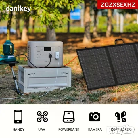 Мощен Монокристален Соларен Панел 100W (Peak) – Пълен К-кт за Къмпинг и Акумулатори, снимка 5 - Къмпинг осветление - 53750421