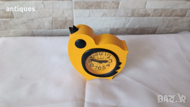 Стар детски часовник / будилник - SLAVA- Сделано в СССР - 1970г., снимка 2 - Антикварни и старинни предмети - 54143647