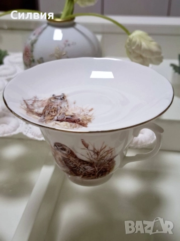 Винтидж чаша с чинийка , снимка 5 - Чаши - 52764049