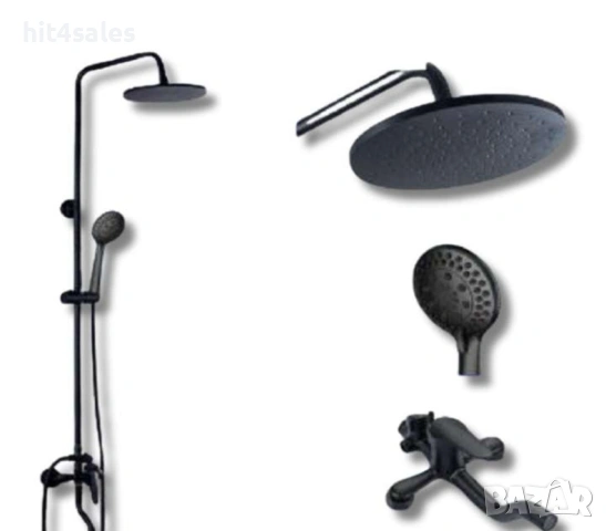 Душ комплект, кръгла регулируема по височина душ система за баня, снимка 3 - Други стоки за дома - 54072581