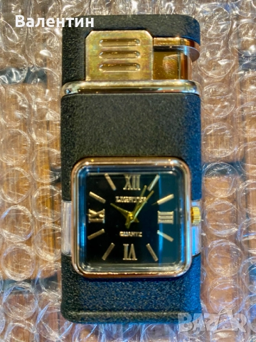 Газова ветроустойчива запалка с часовник. 4 цвята. Подарък. Сувенир., снимка 8 - Запалки - 52846876