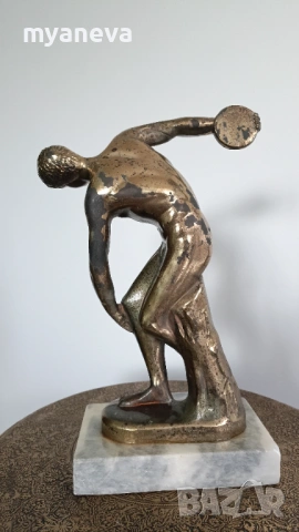 "Дискохвърлячът“ , метална статуетка, копие на известната гръцка скулптура на Мирон. , снимка 6 - Статуетки - 54219935