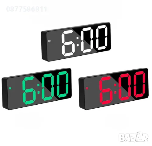 ПОСТОЯННО СВЕТЕЩ LED ЧАСОВНИK С ГОЛЕМИ ЦИФРИ НА ТОК ИЛИ БАТЕРИИ, ТЕРМОМЕТЪР. ЛЕД СВЕТЕЩИ ЧАСОВНИЦИ+, снимка 4 - Други - 49865820