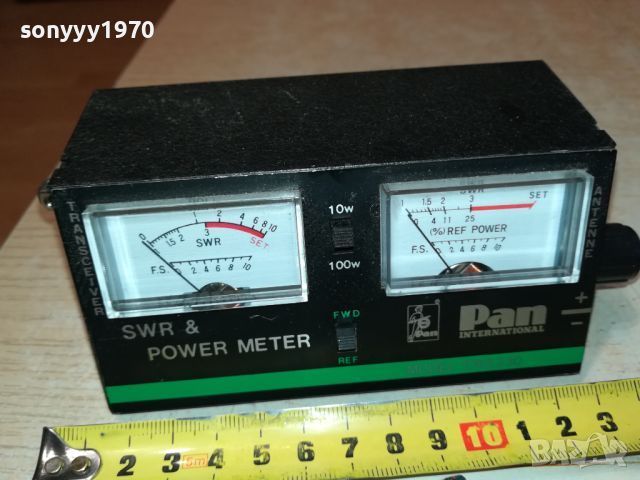 PAN INTERNATIONAL SWR230-SWR & POWER METER-GERMANY 2306240836, снимка 2 - Ресийвъри, усилватели, смесителни пултове - 46329257