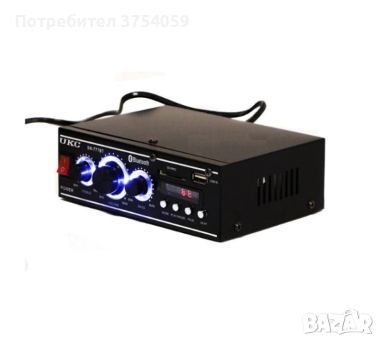 Мощен HiFi усилвател с Мp3, USB, SD, BT и FM радио с дистанционно управление, снимка 5 - Ресийвъри, усилватели, смесителни пултове - 52362434
