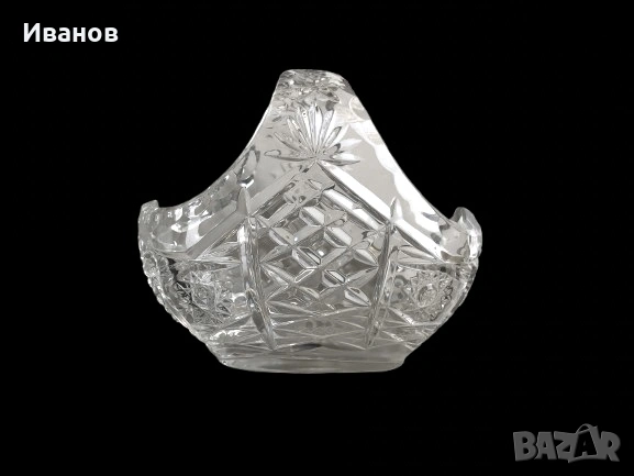 Елегантна Кристална кошничка + Кристална гондола с форма на лодка, снимка 2 - Антикварни и старинни предмети - 51479833
