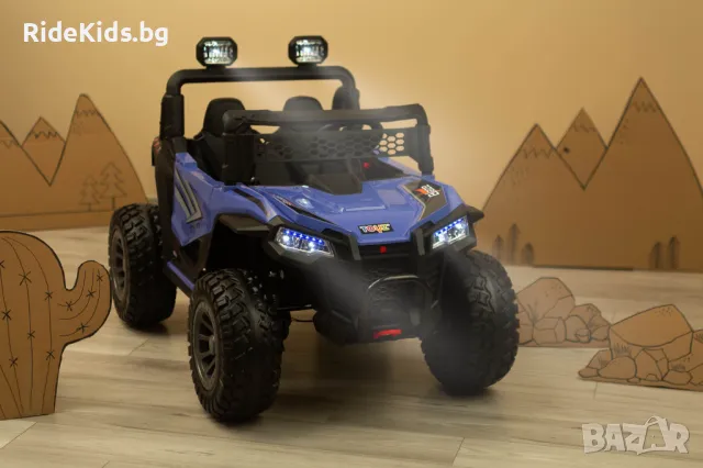 Офроуд акумулаторен автомобил BLAZE, Син– 4x4, до 35кг., с дистанционно и LED, снимка 17 - Детски велосипеди, триколки и коли - 49976055