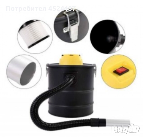 Прахосмукачка за пепел Rosberg 1000W, 18 литра, HEPA филтър R51001I ПРОМОЦИЯ!