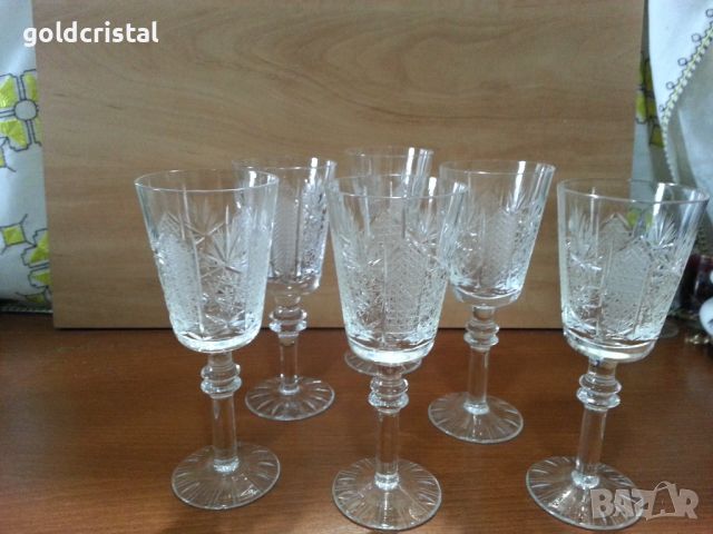 Кристални чаши на китка нови пазар серия Ропотамо , снимка 8 - Антикварни и старинни предмети - 44866642