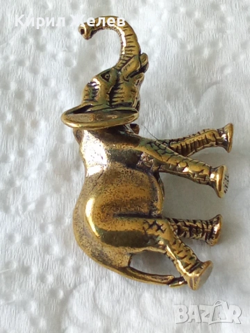 Бронзова фигурка на 🐘 слон 44643, снимка 3 - Колекции - 54177559