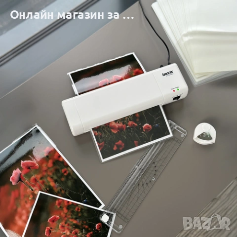 Ламинатор, машина за топло и студено ламиниране 5 в 1 Izoxis 25417 + 60 плика за ламиниране, снимка 3 - Друго - 53452639