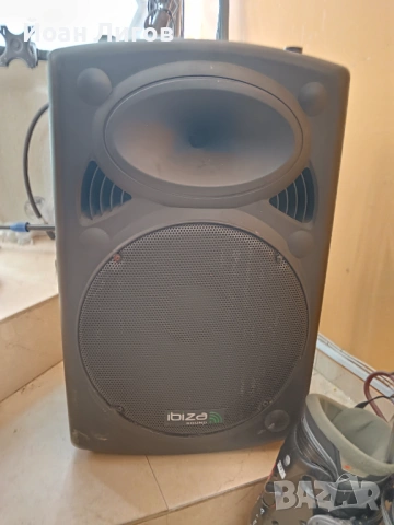Активна PA колона IBIZA Sound 100W + безжични микрофони, USB/SD