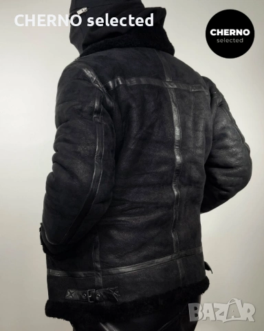 Мъжко бомбър яке от естествена агнешка кожа•кожух LEVI'S MADE & CRAFTED Shearling Bomber – M•L, снимка 5 - Якета - 53663962