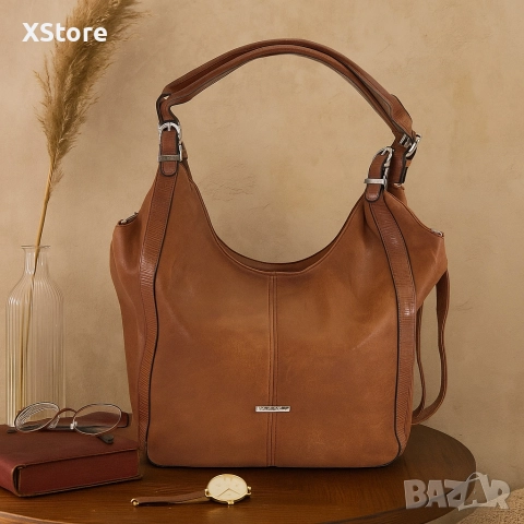 Дамска чанта тип торба от еко кожа – стил, организация и удобство в едно, снимка 7 - Чанти - 52585893