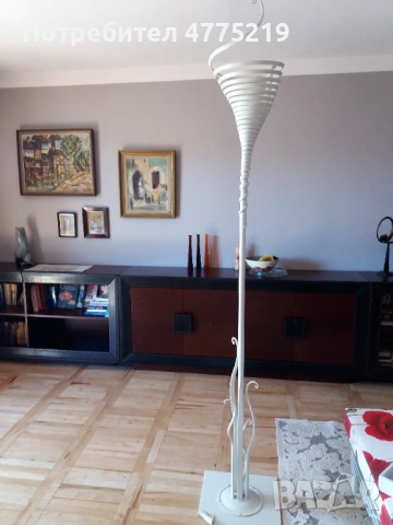 Арт подова лампа - авторски модел, метал, ръчна изработка, уникат, снимка 2 - Лампиони - 53948320