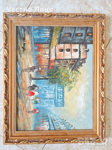 Прекрасна Стара Картина Маслени Бои Платно на Нидерландския Художник Ван Донген, снимка 2 - Антикварни и старинни предмети - 51624589