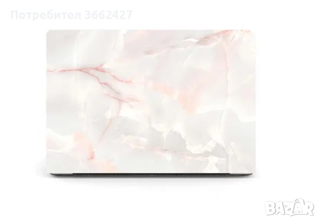 Калъф за лаптоп с мраморен мотив, съвместим с MacBook Air 15 инча