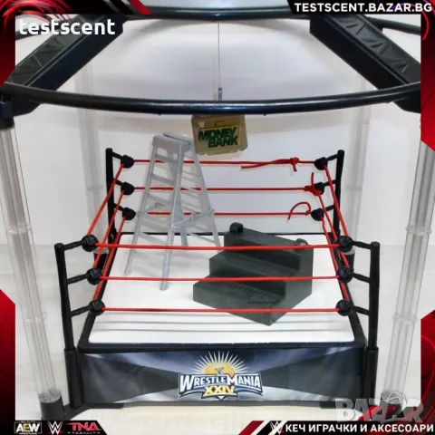 Ринг за играчки WWE 2007 Money In The Bank Ring Playset MITB цял сет комплект Jakks, снимка 1 - Колекции - 48202590