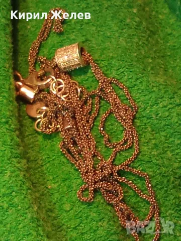 ИЗЯЩНО НЕЖНО СРЕБЪРНО КОЛИЕ СРЕБРО 925 ITALY с РОДИЕВО ПОКРИТИЕ и ИСКРЯЩИ ЦИРКОНЧЕТА 48619, снимка 15 - Колиета, медальони, синджири - 50136408