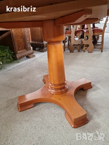 Масивна Разтегателна Трапезна Маса -внос от Германия! , снимка 3 - Маси - 54188881