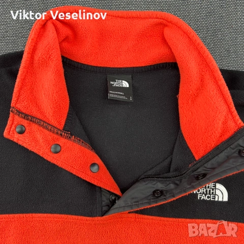 The North Face TKA Glacier Мъжка Блуза Полар Размер L Термо Orange Black, снимка 3 - Тениски - 53757613