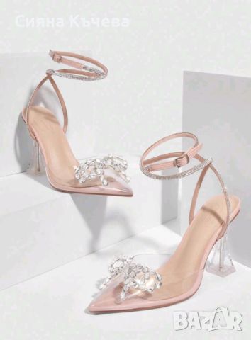 Ново! Дамски елегантни обувки на ток, снимка 1 - Дамски обувки на ток - 46478691
