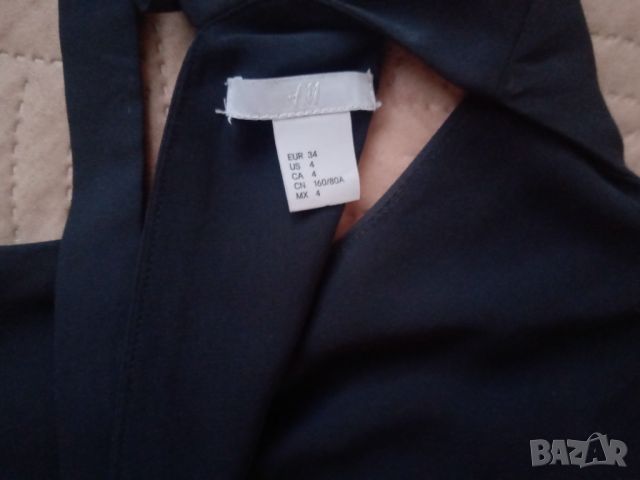 Черна ефирна рокля от H&M, снимка 6 - Рокли - 46204889