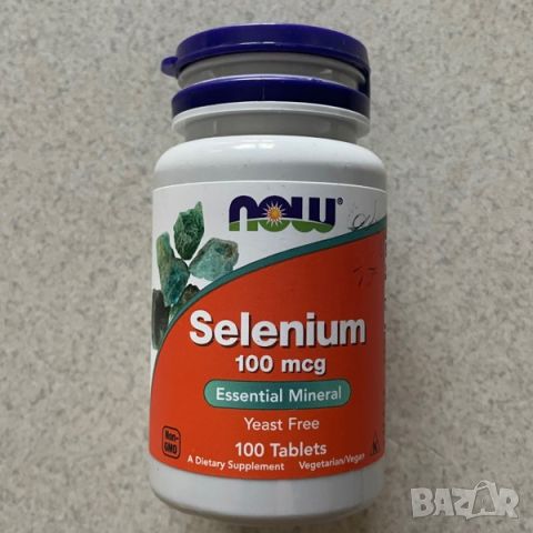 Селен 90/ 100 таблетки NOW Foods, Selenium, 100 mcg, снимка 1 - Хранителни добавки - 46259534