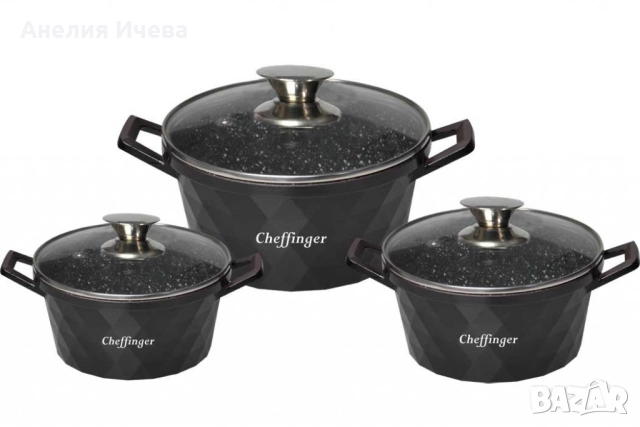 Комплект от 6 части висококачествени съдове за готвене Cheffinger, снимка 6 - Съдове за готвене - 51880521