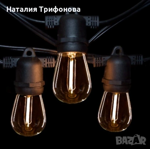 Водоустойчив гирлянд за външно осветление с 10 броя LED крушки, снимка 9 - Лед осветление - 54090392