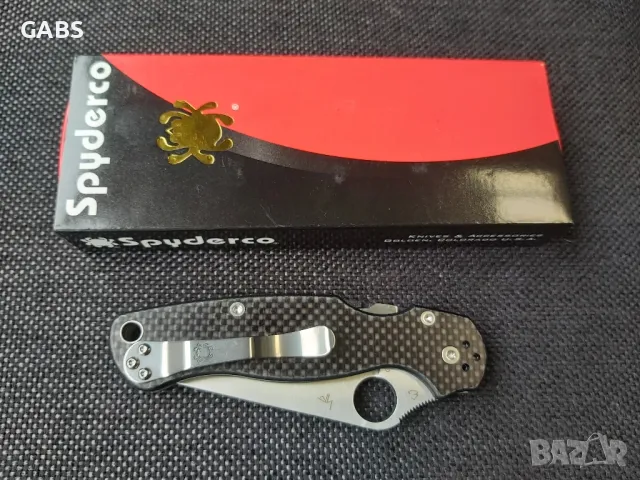 Сгъваем джобен нож Spyderco Paramilitary 2, снимка 8 - Ножове - 49217273