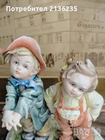  Порцеланова фигурка "Piove!" – Capodimonte, Tiziano Galli, снимка 2 - Колекции - 50414893