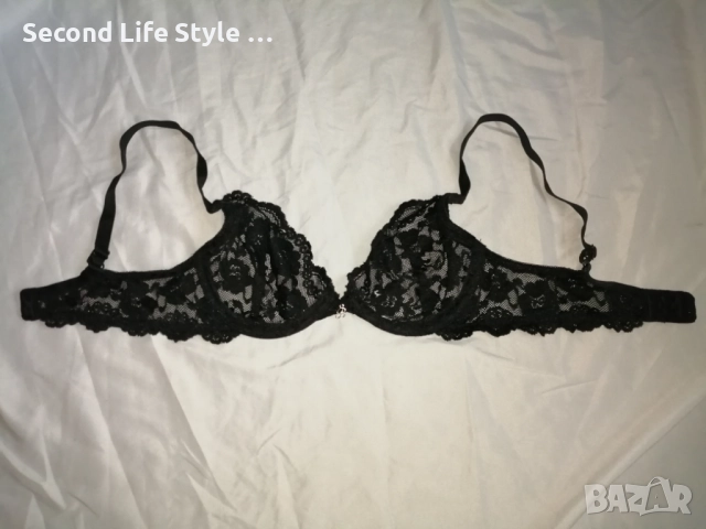 75B прозрачен дантелен сутиен марка Cubus, снимка 2 - Бельо - 52900141