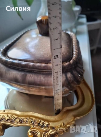 Винтидж керамична купа с капак , снимка 8 - Антикварни и старинни предмети - 53846165