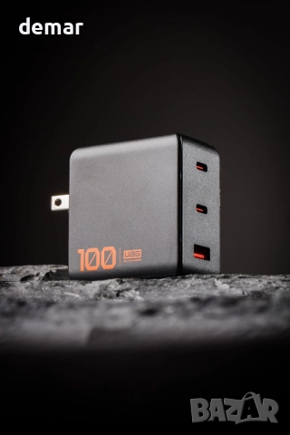 URBAN ARMOR GEAR UAG SRG 100W GaN 3-портово зарядно универсален щепсел, снимка 2 - Друга електроника - 52264228
