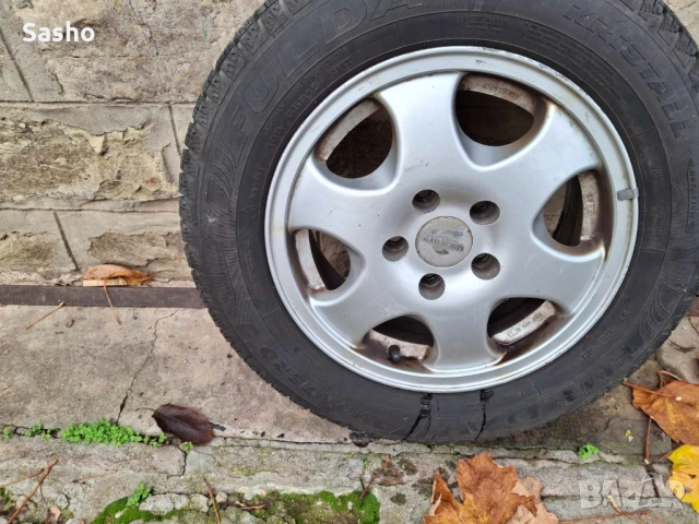 Джанти със зимни гуми Fulda 195/65/15 за VW 5x112 6.5J, снимка 2 - Гуми и джанти - 52356146