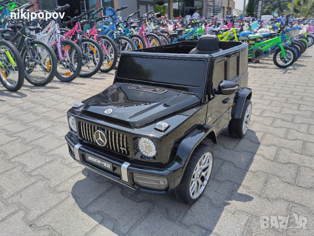 MERCEDES Акумулаторен джип AMG G63 мет. черен, снимка 11 - Детски велосипеди, триколки и коли - 53569449