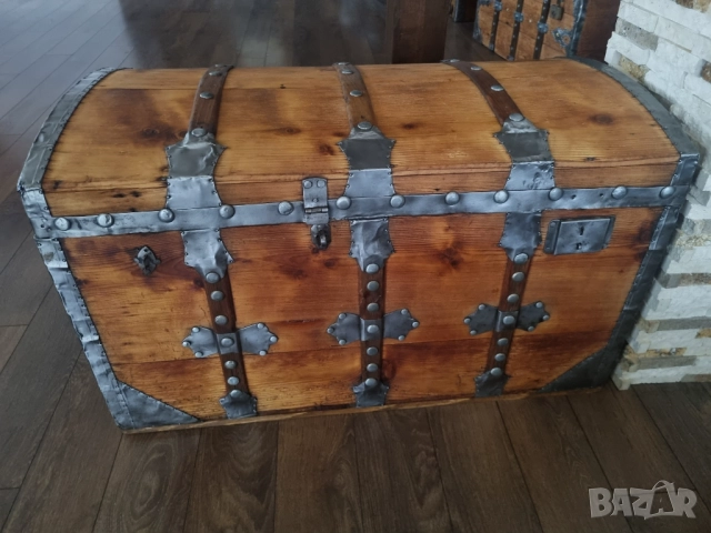 Стар дървен сандък/ракла/скрин, снимка 7 - Антикварни и старинни предмети - 52384755