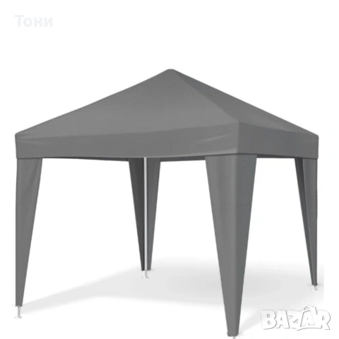 Сгъваема градинска шатра 3x3 м – Здрава метална конструкция, регулируема височина, снимка 8 - Градински мебели, декорация  - 54117548