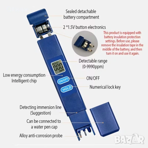 Тестер за питейна вода, снимка 5 - Други - 53689954