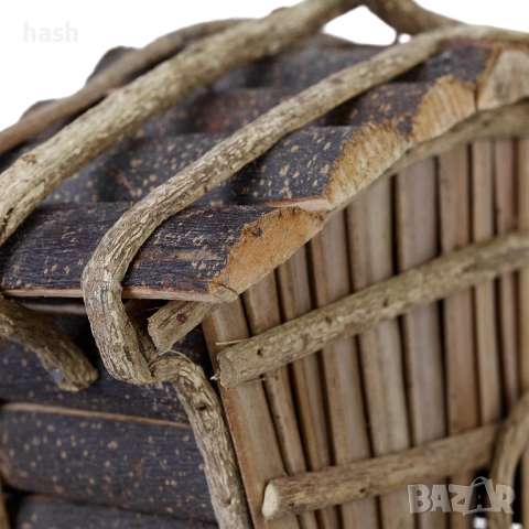 Декоративна къщичка за птици Relaxdays за окачване, необработена дървесина, балкон, градина, кутия з, снимка 8 - Декорация за дома - 53585535