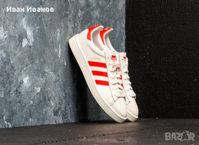 кецове / маратонки ADIDAS CAMPUS CWhite/ Bold Orange/ CWhite  47,5-48, снимка 4 - Маратонки - 46101068