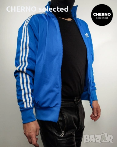 Мъжки суичър с цип ADIDAS Adicolor Classics Firebird Trefoil Track Top – размер L•M, снимка 12 - Суичъри - 53759240