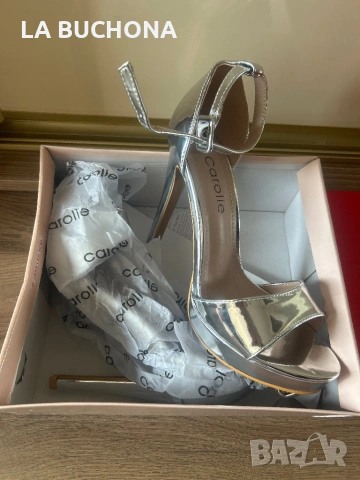 Сребристи сандали, снимка 5 - Сандали - 54067649