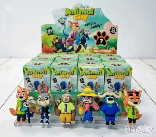 Фигурка Ключодържател Зоотрополис Зоотопия, Ник Уайлд/Джуди Хопс, Zootropolis в кутия