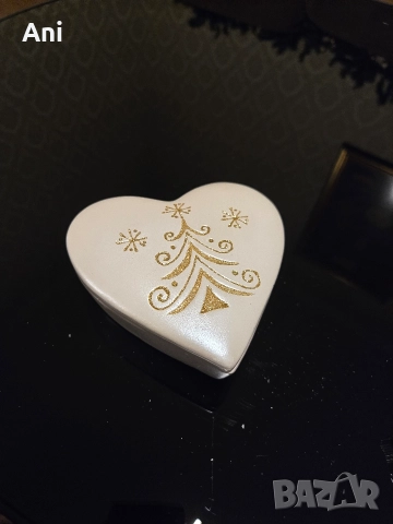 Керамична кутийка под формата на сърце /свещник/, снимка 2 - Декорация за дома - 52776720
