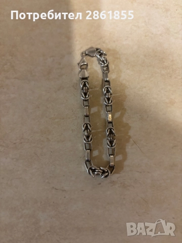 Сребърен ланец и гривна комплект!, снимка 3 - Колиета, медальони, синджири - 52878093